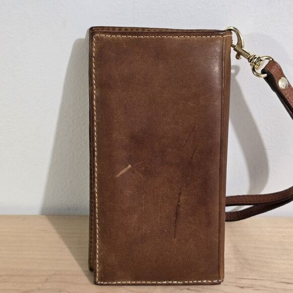 Nocotan - Wallet Rodeo Folding Wristlet Stap Weave Detail - Leather - Tan Brown - Picture 2 of 3